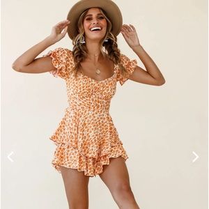 Selfie Leslie Tie Back Romper